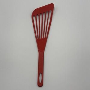 Vintage "Create a‎ Meal!" Red Slotted Spatula Turner USA Made Kitchen Tool